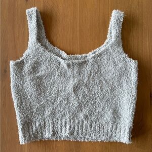 SKIMS Soft Gray Knit Tank Top